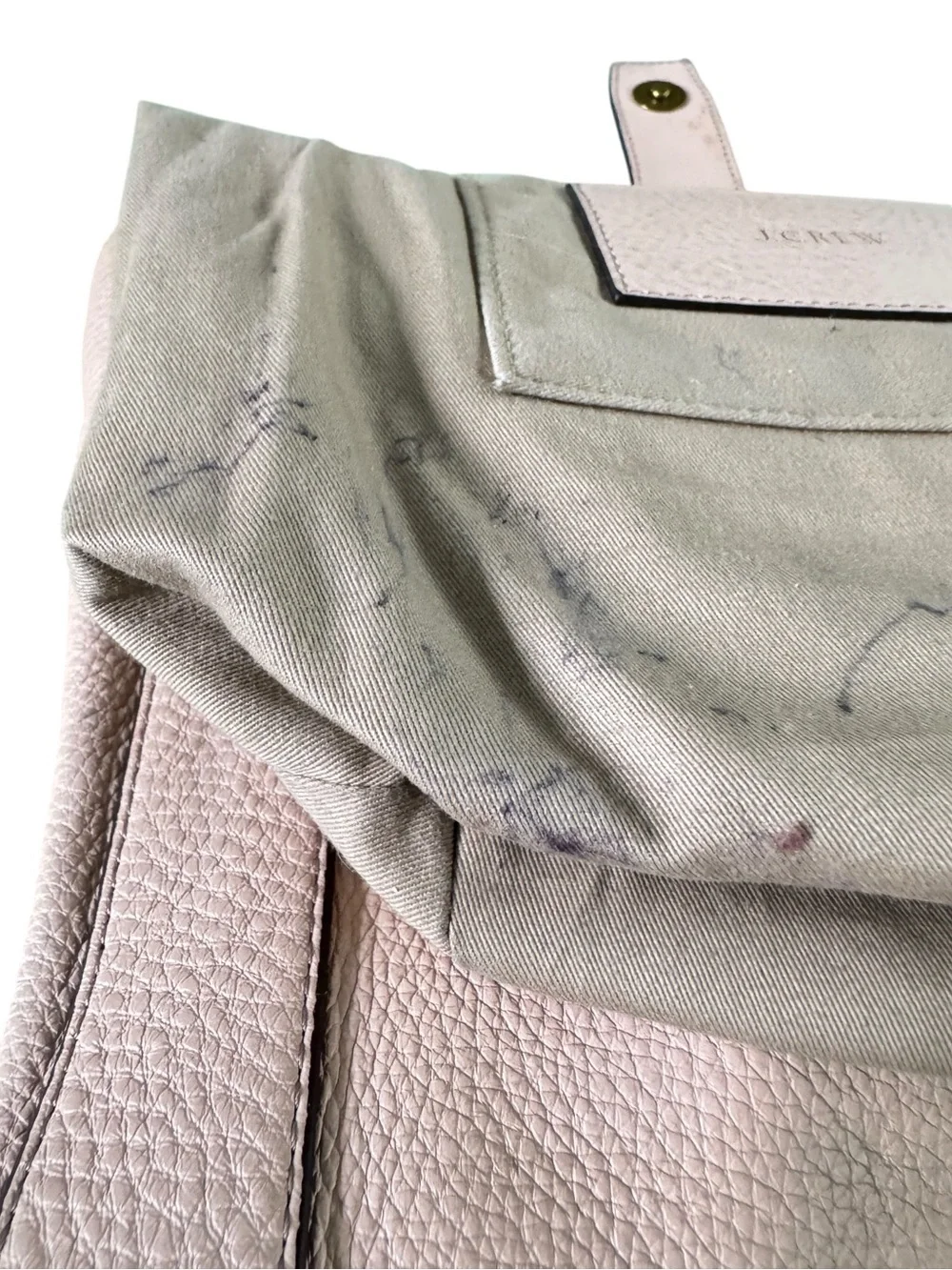 J. Crew Signet Leather Hobo Bag #H3879 Cream, everyday, career, italian leather